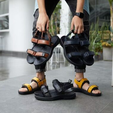 Genuine leather soft-sole anti-slip summer casual sandals for men