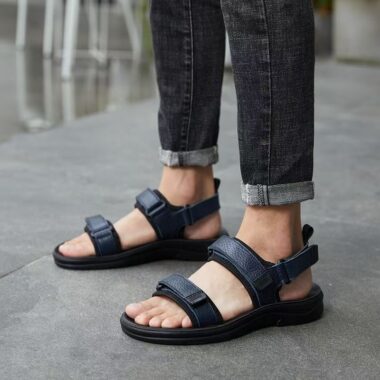 Genuine leather soft-sole anti-slip summer casual sandals for men