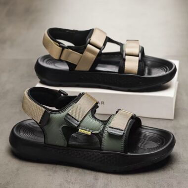 Outdoor anti-slip beach sport velcro summer men sandals