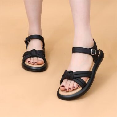 Soft non-slip flat summer women sandals for daily comfort