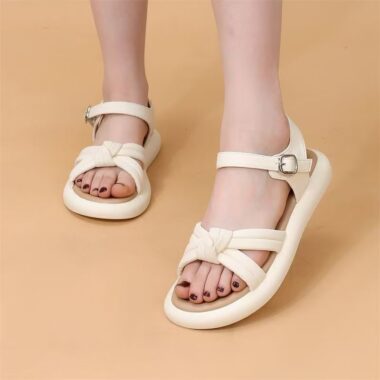 Soft non-slip flat summer women sandals for daily comfort