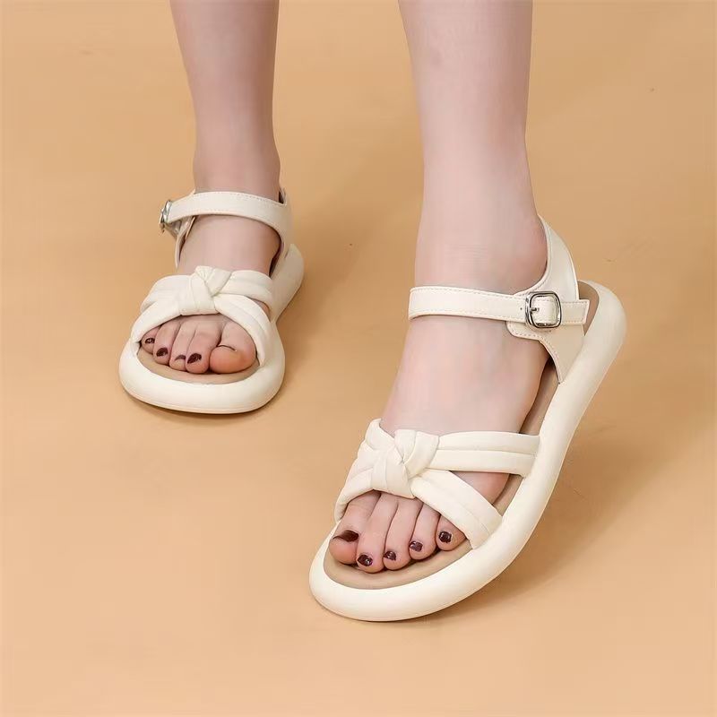 Soft non-slip flat summer women sandals for daily comfort