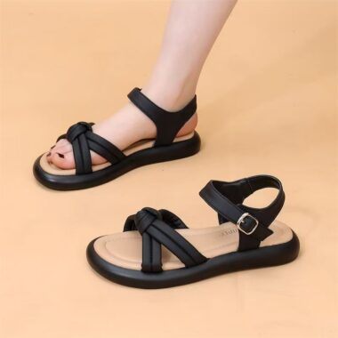 Soft non-slip flat summer women sandals for daily comfort