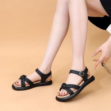 Soft non-slip flat summer women sandals for daily comfort