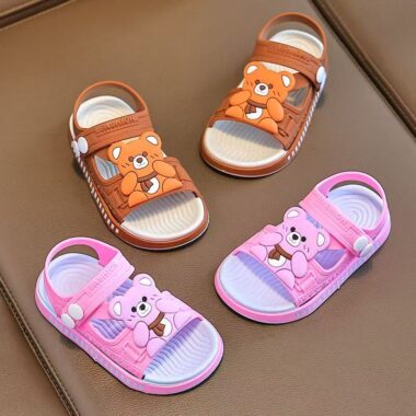 Soft waterproof cartoon non-slip unisex kids summer sandals
