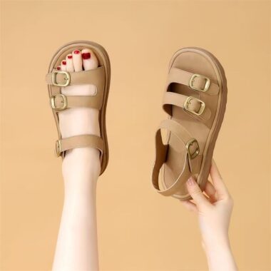 Vintage flat non-slip beach casual women sandals