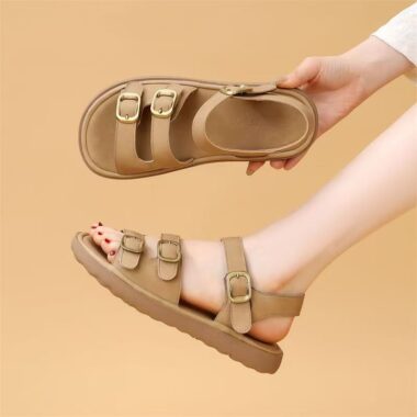 Vintage flat non-slip beach casual women sandals