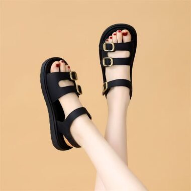 Vintage flat non-slip beach casual women sandals